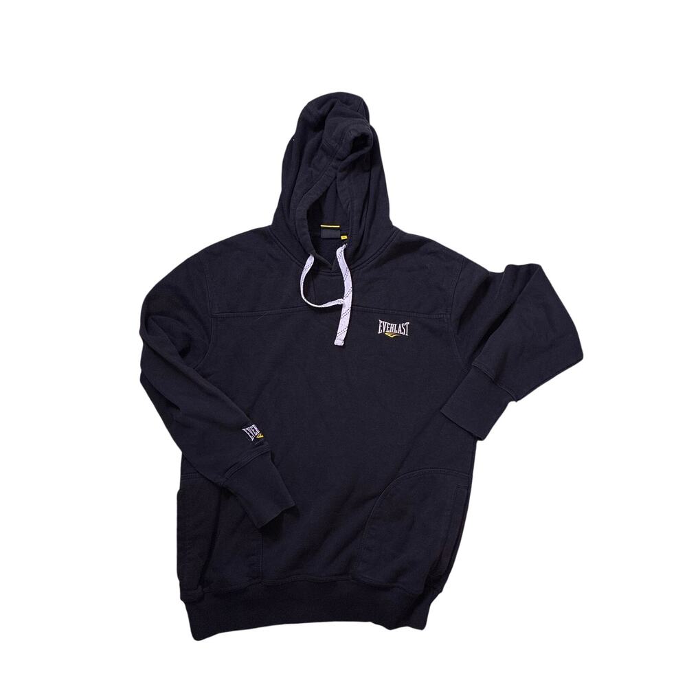 Everlast Y2K Hoodie Black Mens Small Vintage Boxing Streetwear Pullover